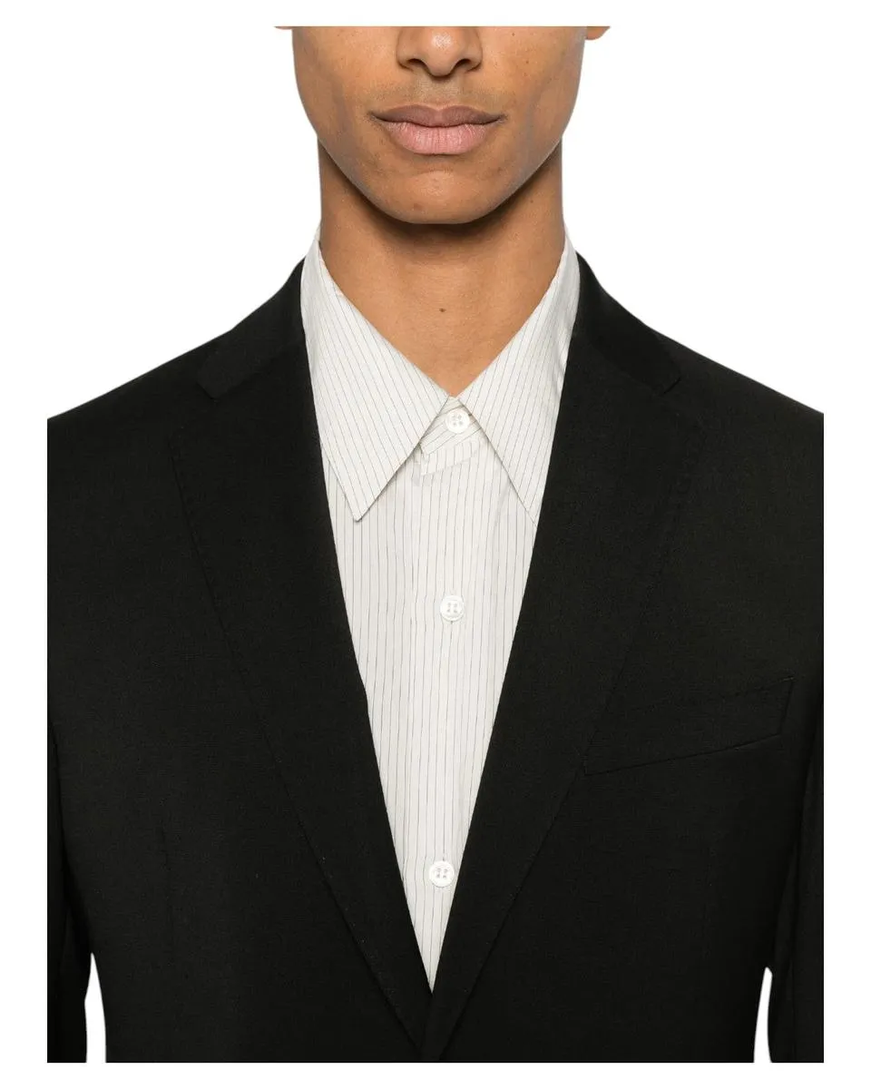 Abito Emporio Armani in Lana Vergine Nero Carbone