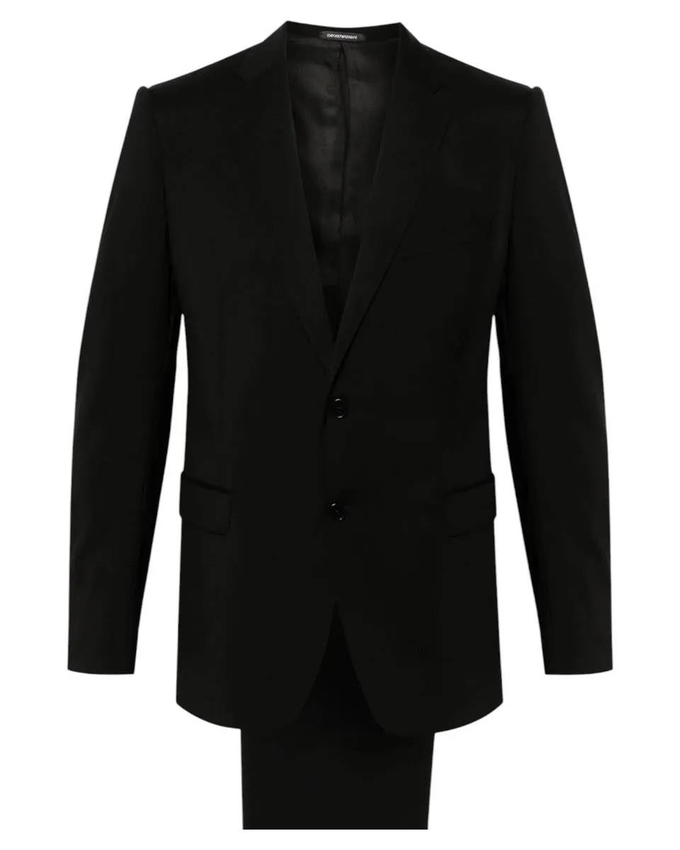 Abito Emporio Armani in Lana Vergine Nero Carbone