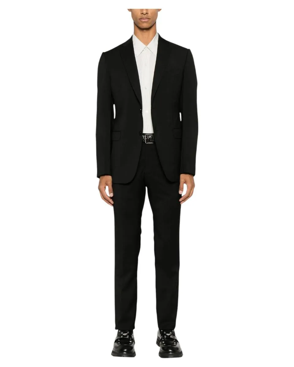 Abito Emporio Armani in Lana Vergine Nero Carbone