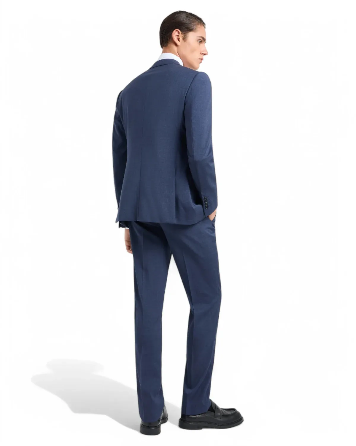 Abito Slim Fit in Fresco Lana Natural Stretch