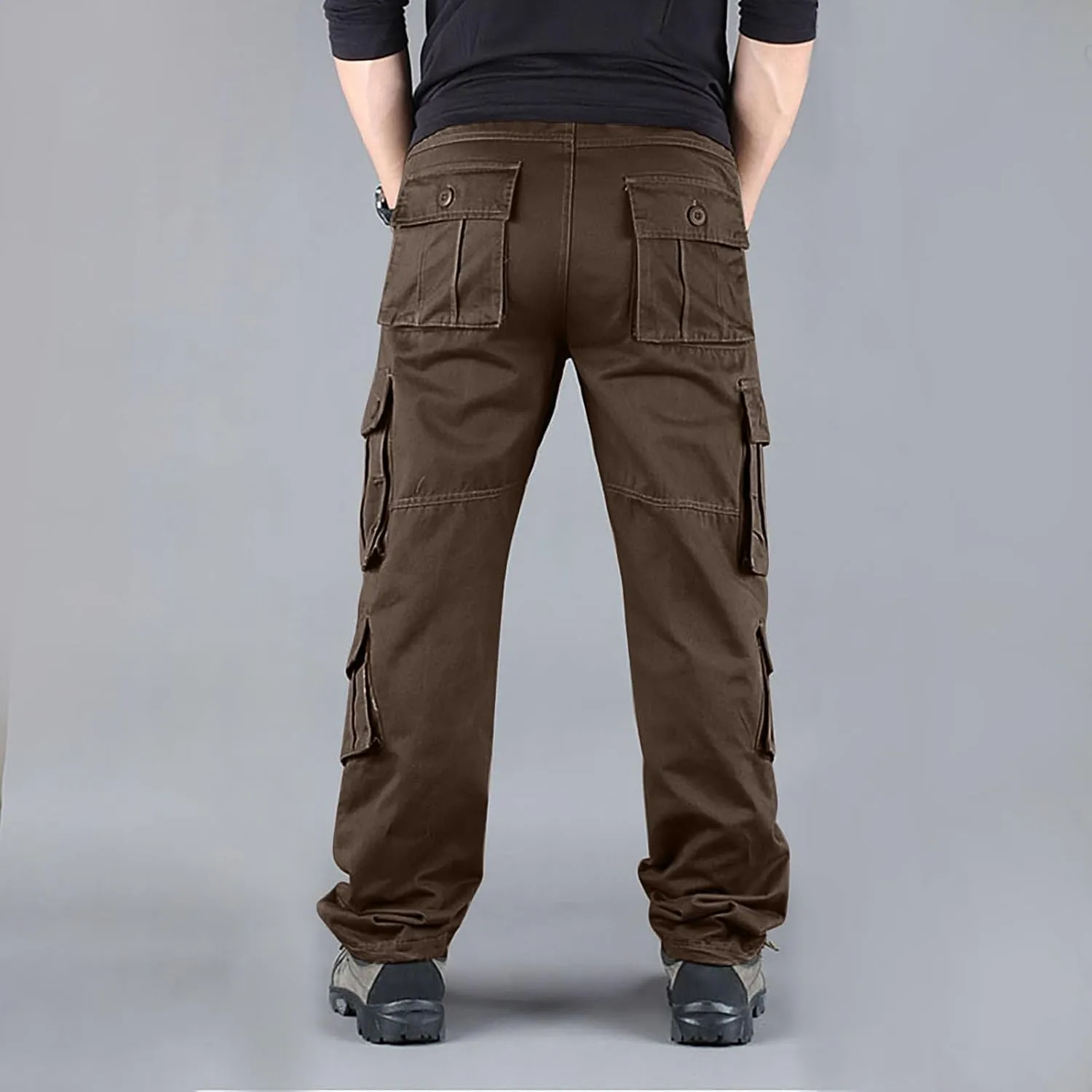 ADHOWBEW Cargo Pants Men Hiking Stretch Workout Waterproof Big and Tall Construction Trousers