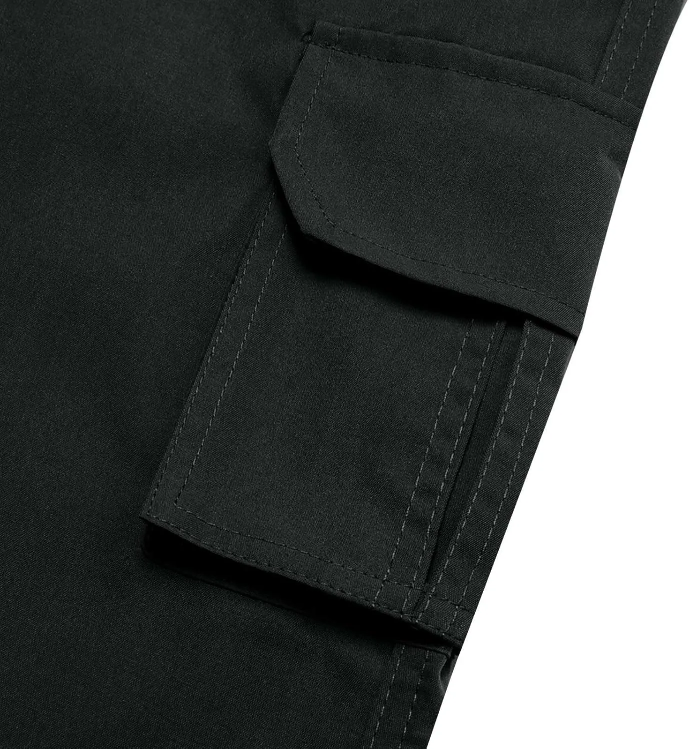 ADHOWBEW Tactical Pants Men Elastic Waist Pockets Relaxed Fit Work Construction Big and Tall Joggers