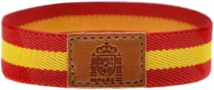 BDM - Pulsera elstica de la Bandera de Espaa con Cuero Nautica