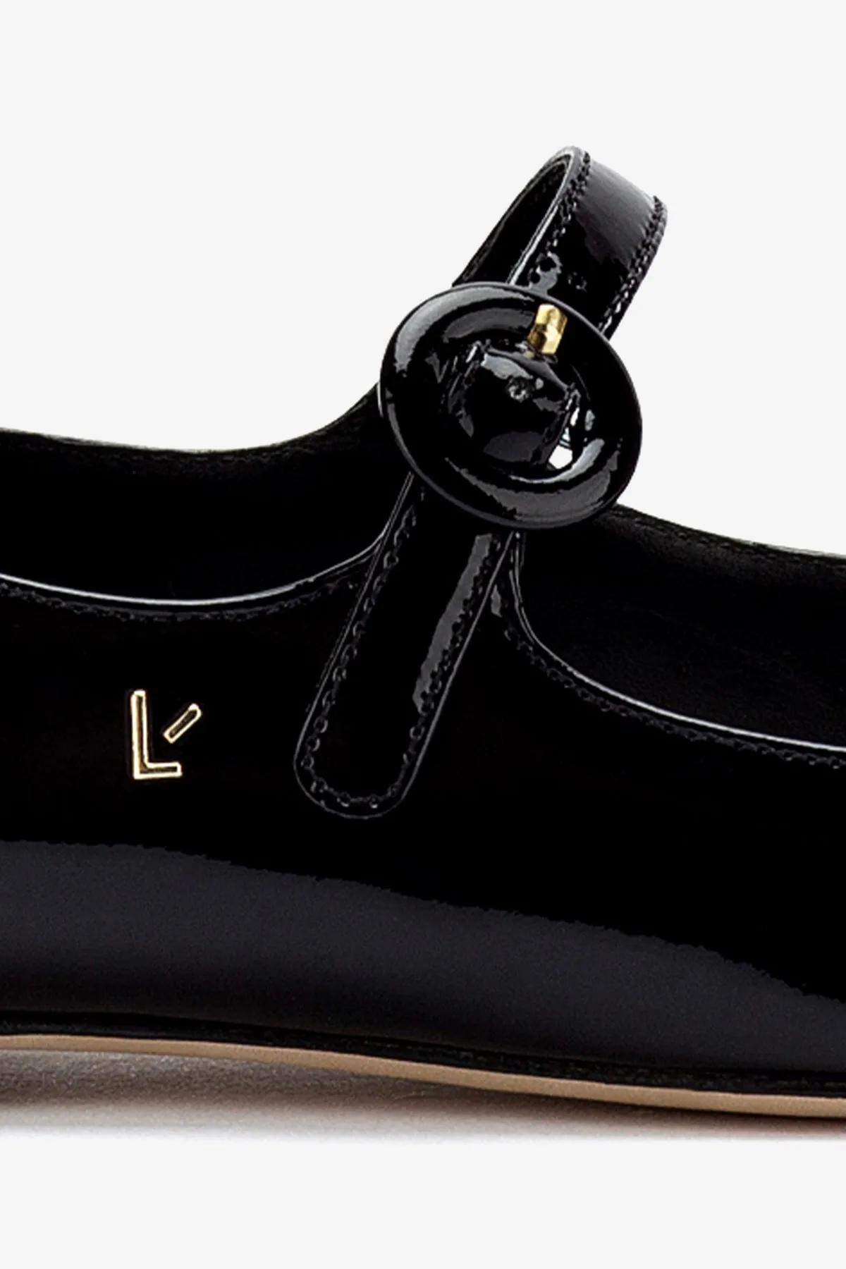 Blair Ballet Flat In Black Patent Leather