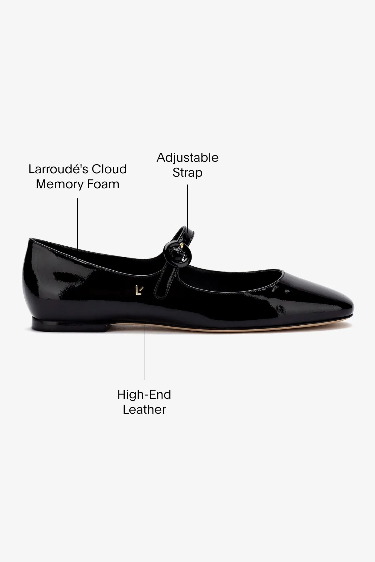 Blair Ballet Flat In Black Patent Leather