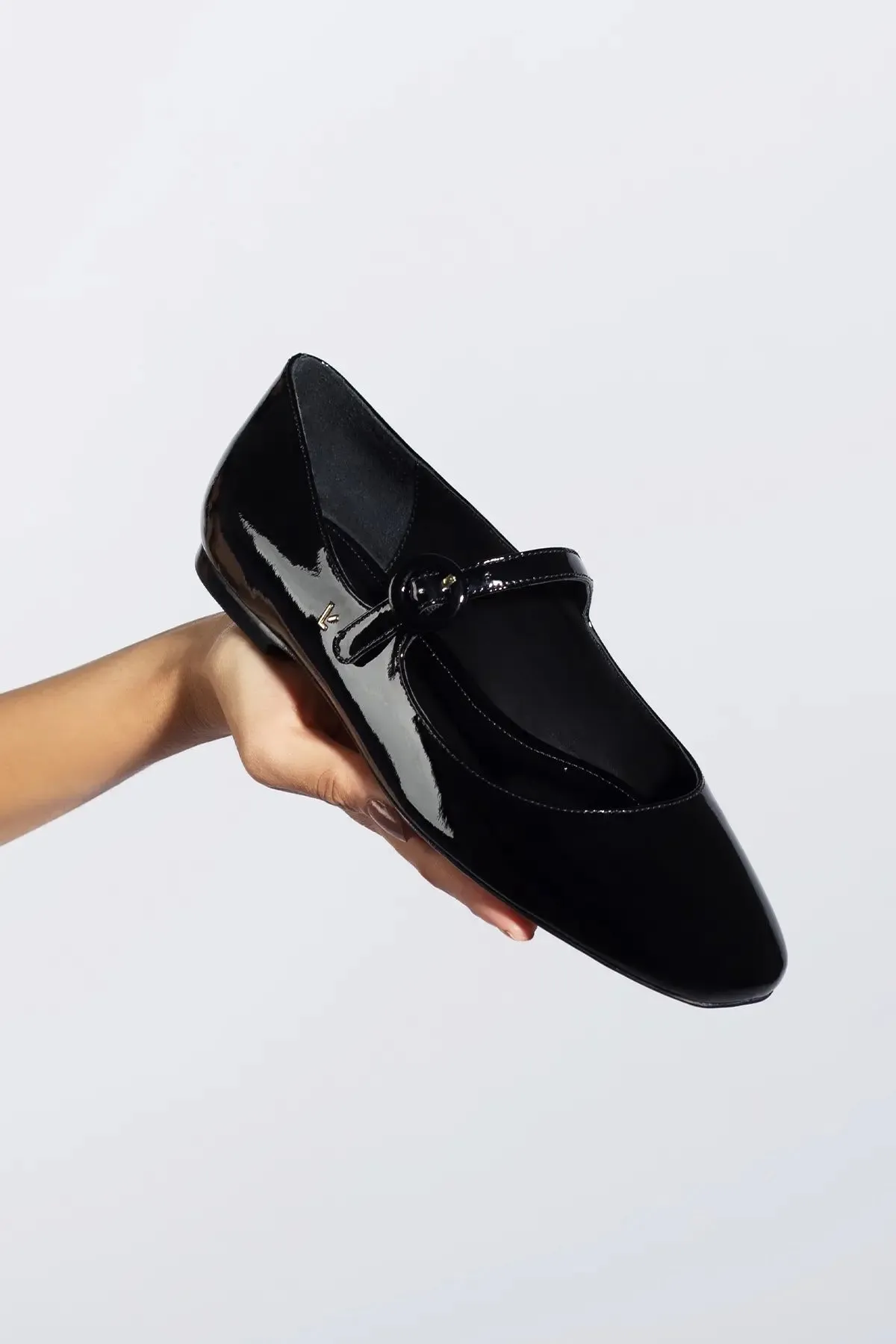 Blair Ballet Flat In Black Patent Leather