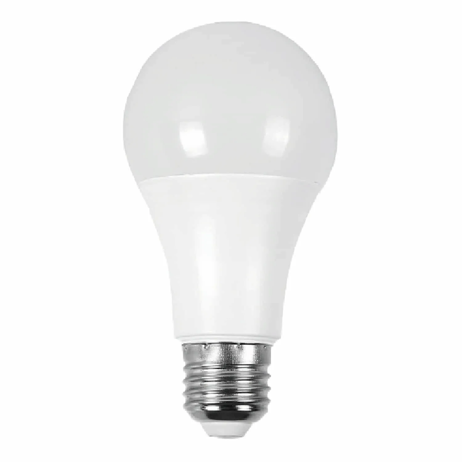 Bombillo LED A19 15W 3000K Luz Cálida - Chip SMD 5730, Rosca E27, 1500 Lumens, 70X132mm. Acabado Blanco. Foco.