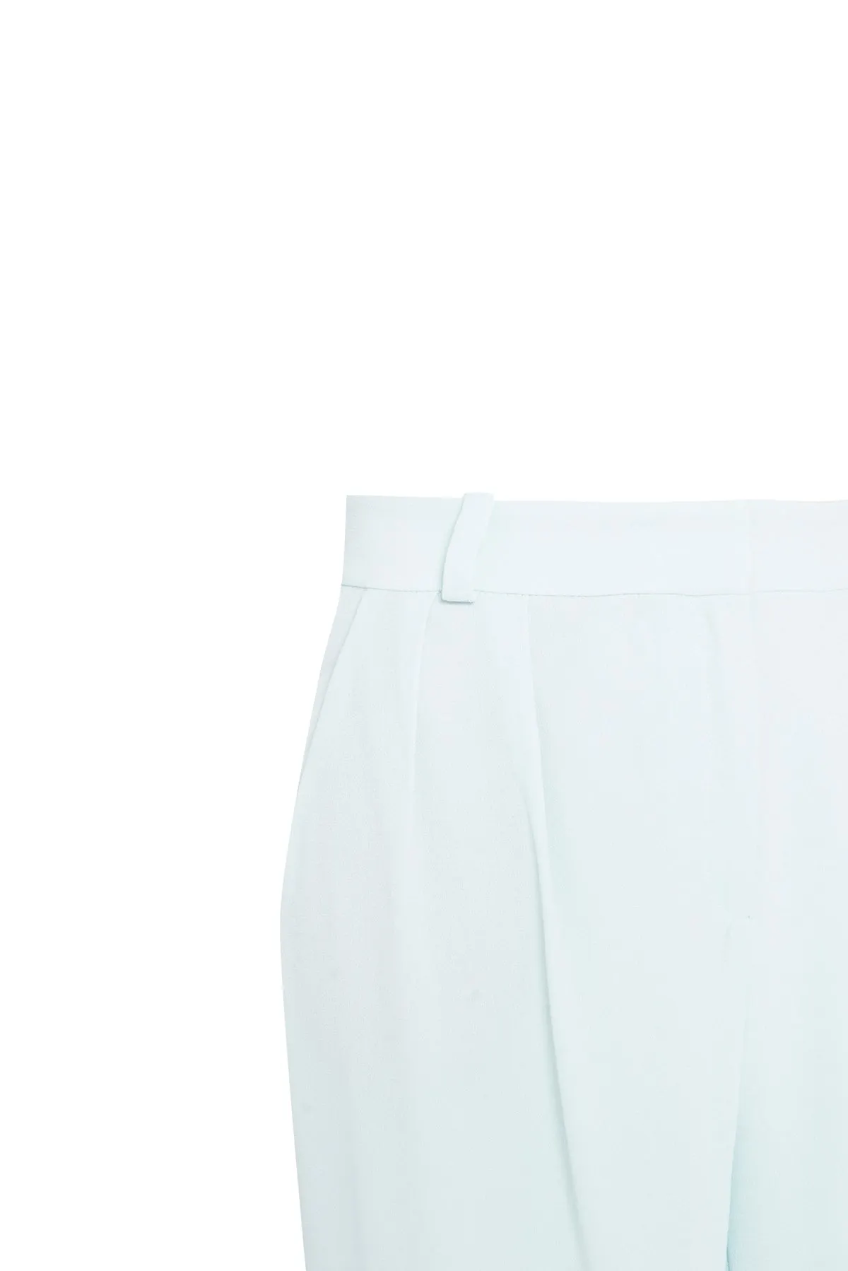 Calça De Pregas Alfaiataria Em Crepe