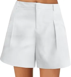 Casual Shorts for Women 2025 Summer Dressy Casual High Waist Dress Shorts Tailored Wide Leg Work Short with Pockets
