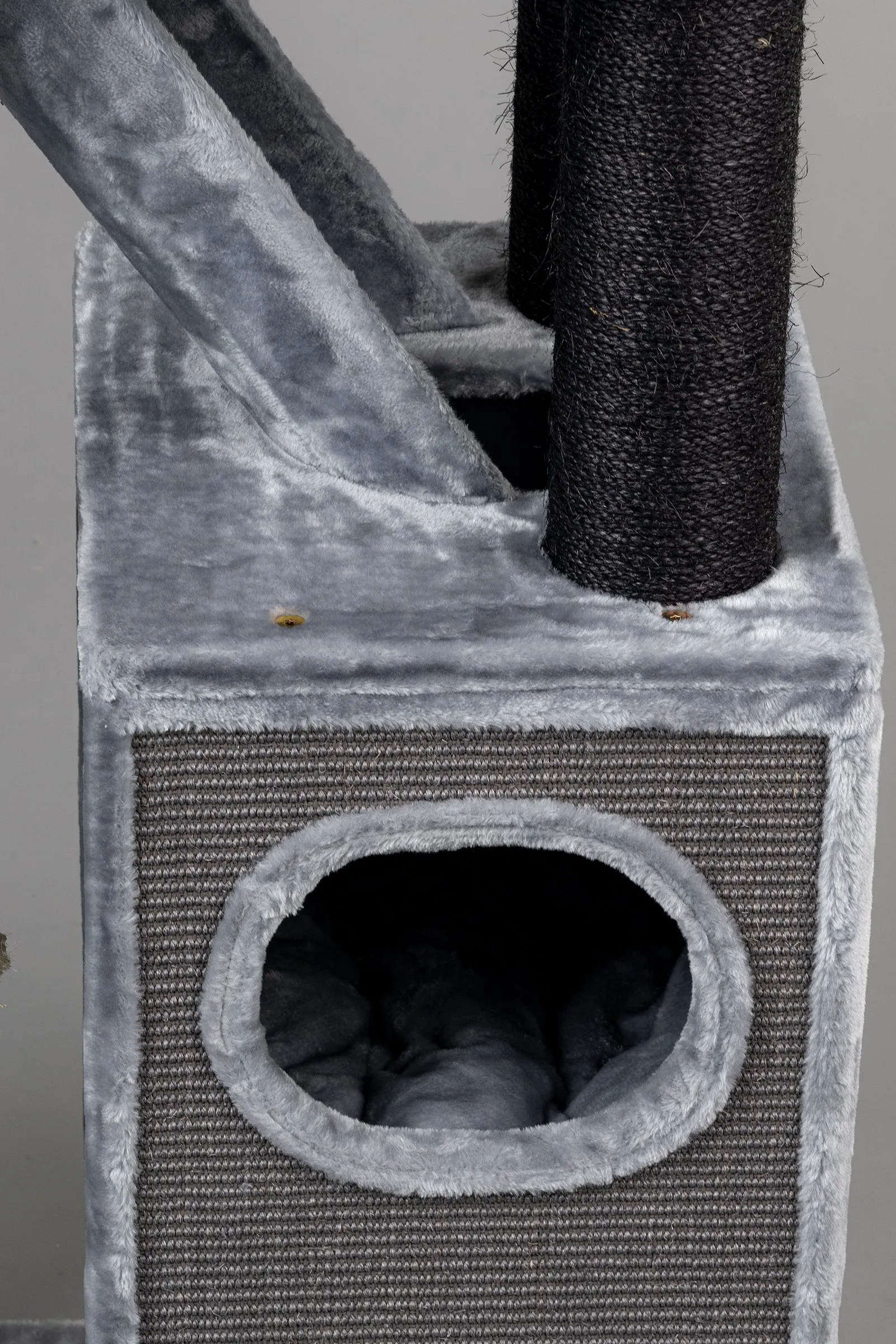 Cat Penthouse Crown Blackline Gris Claro