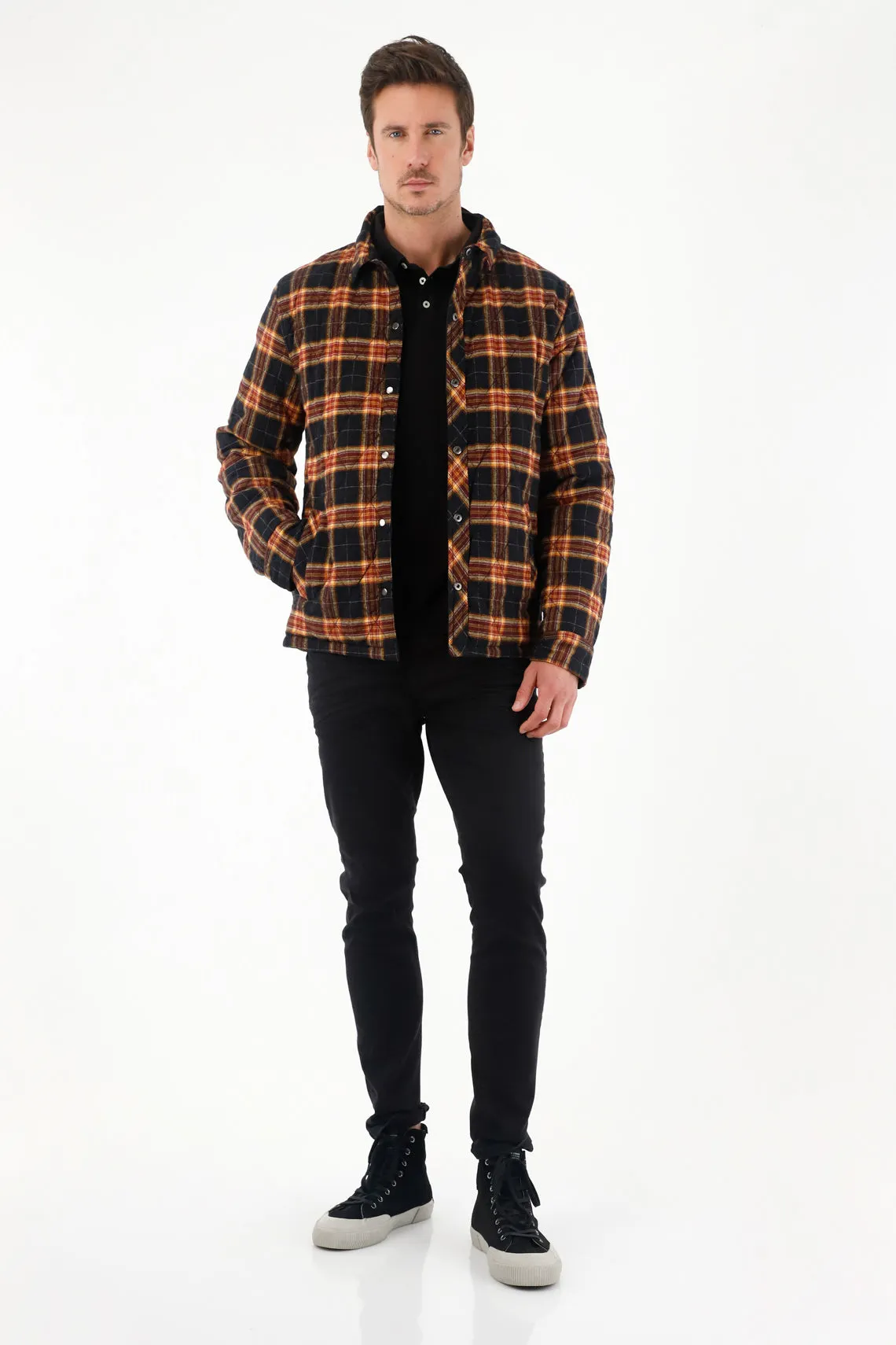 Chaqueta doble faz negra para hombre