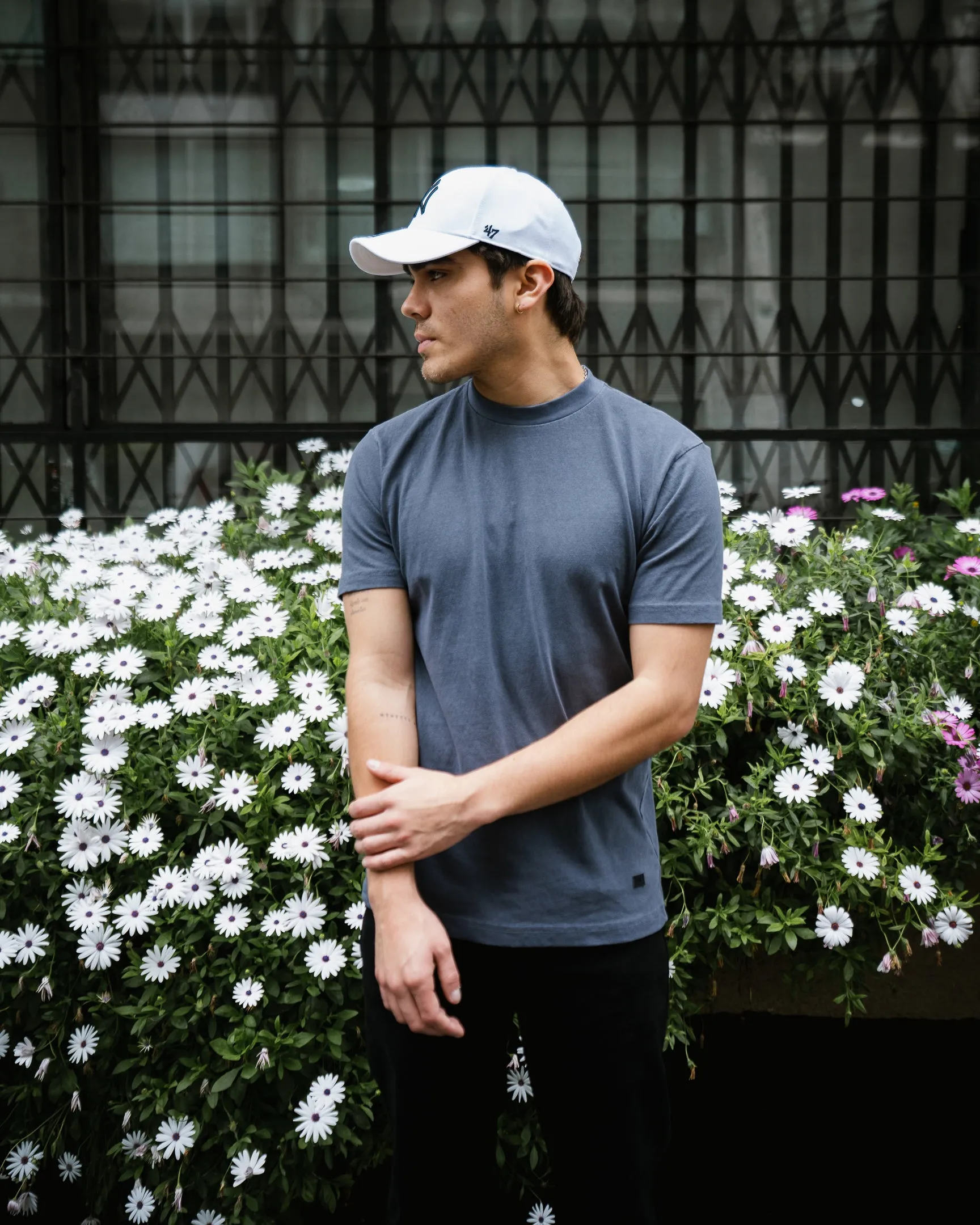 Chrome Washed Tee 12/1 - Plomo