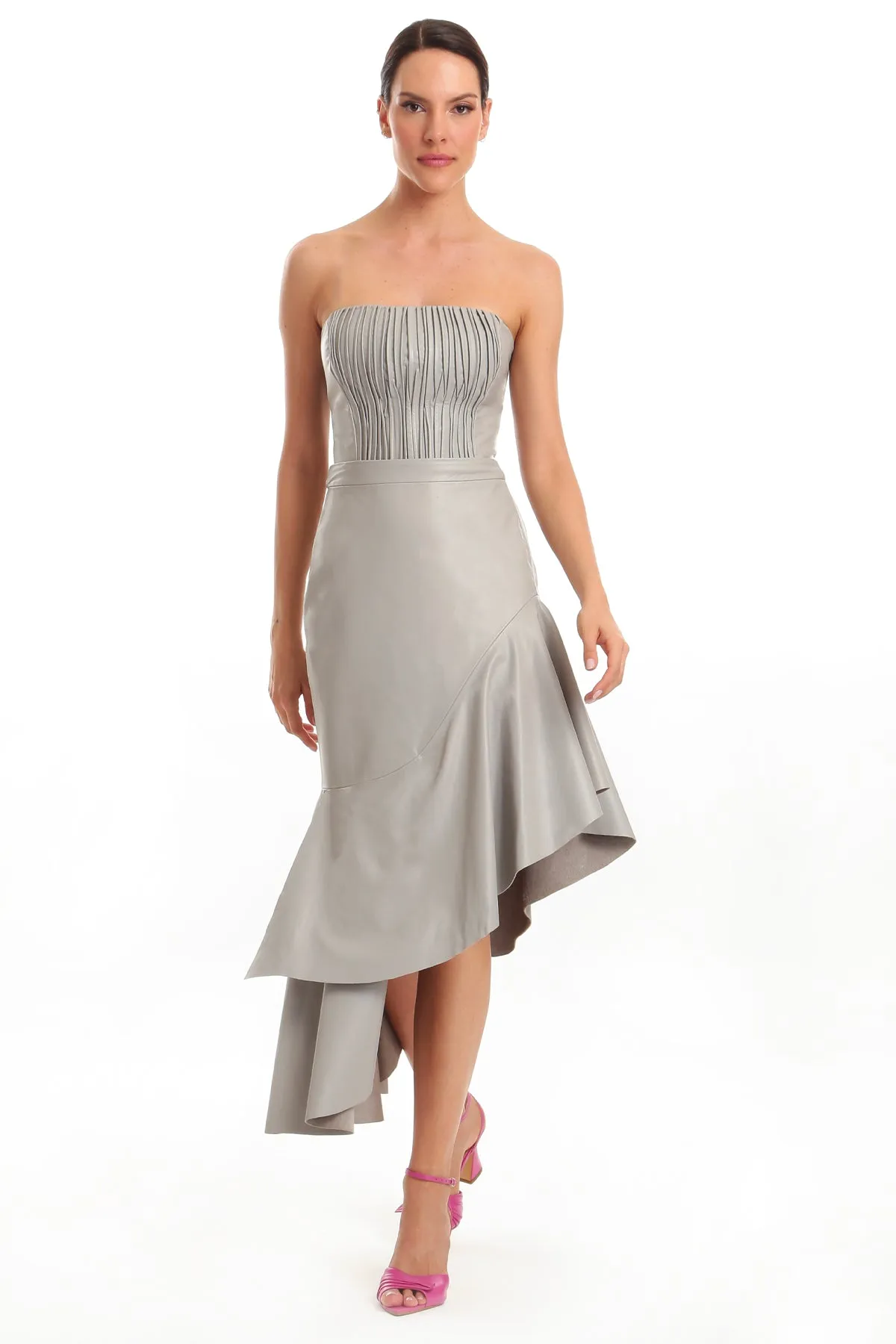 Corselet Couro com Nervuras