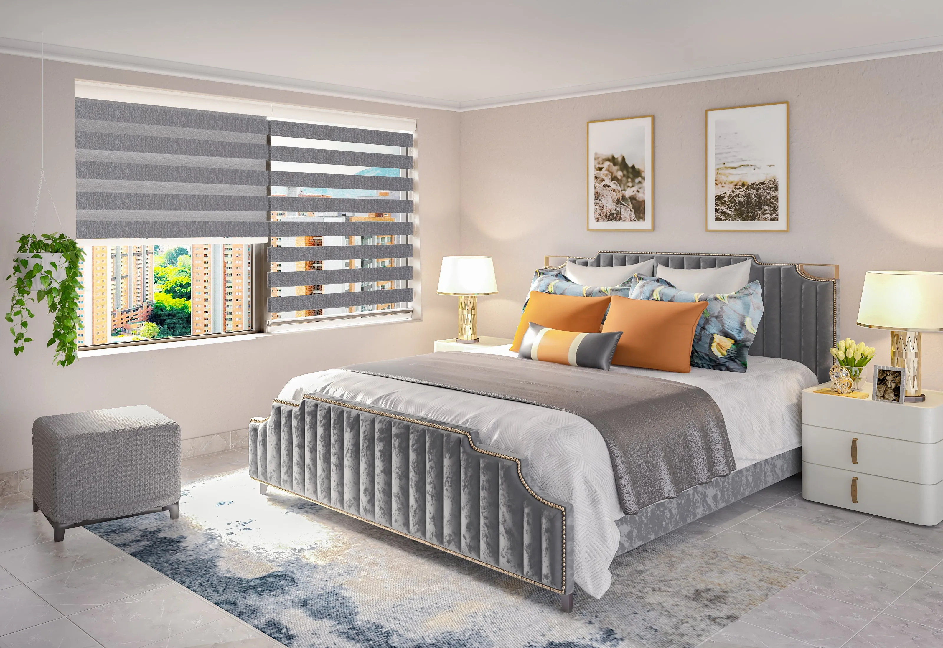Cortina Sheer Elegance Poliéster Italia Gris
