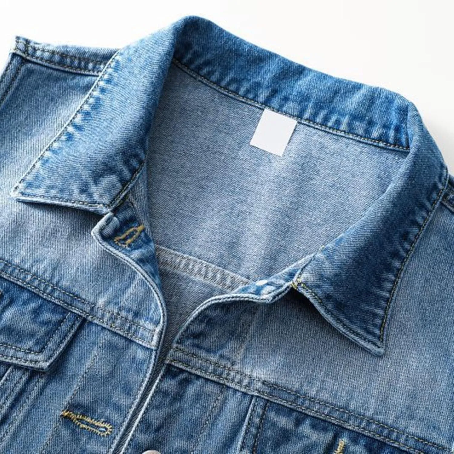 Denim Jacket for Women Plus Size Fashion 2024 Sleeveless Jean Vest Trendy Casual V Neck Button Down Jean Jacket Coat
