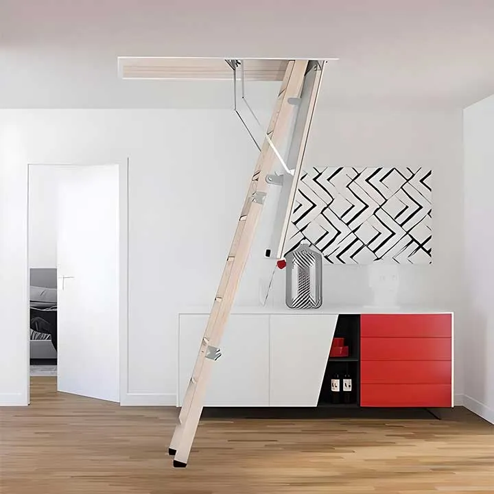 Escalera escamoteable madera 3 tramos premium