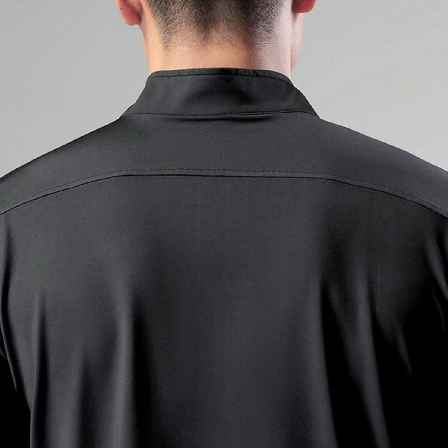 Generic Men's Sports Shirt 1/4 Zip Pullover Casual Short Sleeves Slim Fit Running Training Mock Neck Solid Golf Blouse