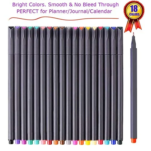 iBayam Journal Planner Pens Colored Pens Fine Point Art Markers Fine Tip Drawing Pen Set Coloring Pens for Journaling Writing Note Taking Office Desk Accessories Back to School Supplies Multicolor