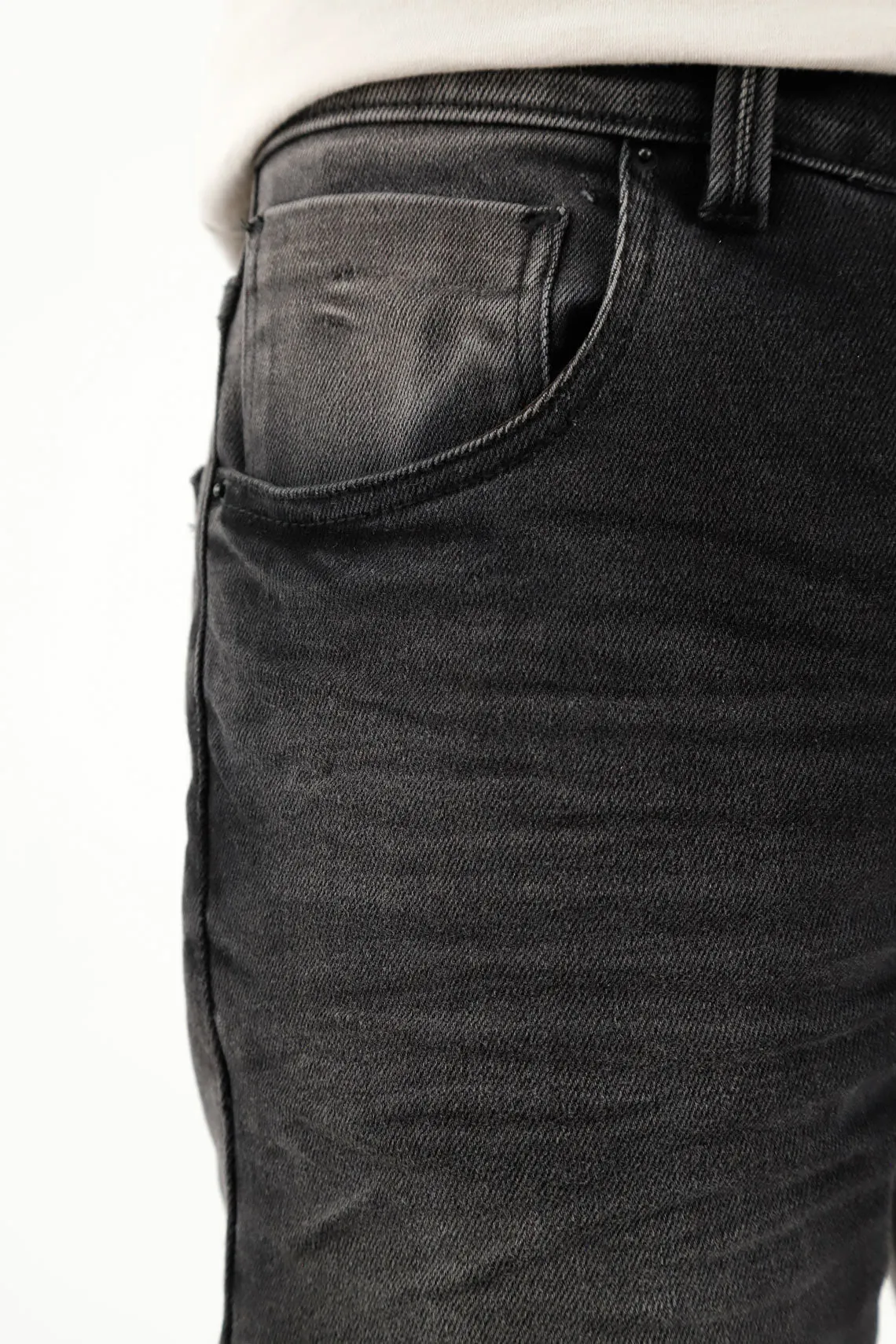 Jean Skinny negro para hombre