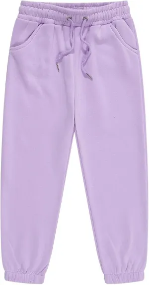 Kids Baggy Sweatpants Boys Girls Teen Wide Leg Baggy Pants Elastic Waist Solid Color Drawstring Trousers with Pockets