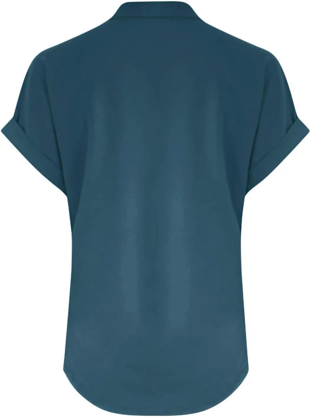 Linen Shirts for Womens Cotton Button Up Tops Summer Short Sleeve Roll Up Loose Soft Fit V-Neck Casual Work Blouse
