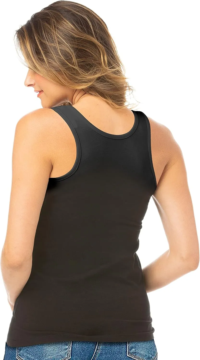 Lucky Brand Women's Tank Top - 4 Pack Stretch Cotton Scoop Neck Sleeveless T-Shirt, Camiseta sin Mangas para Mujer