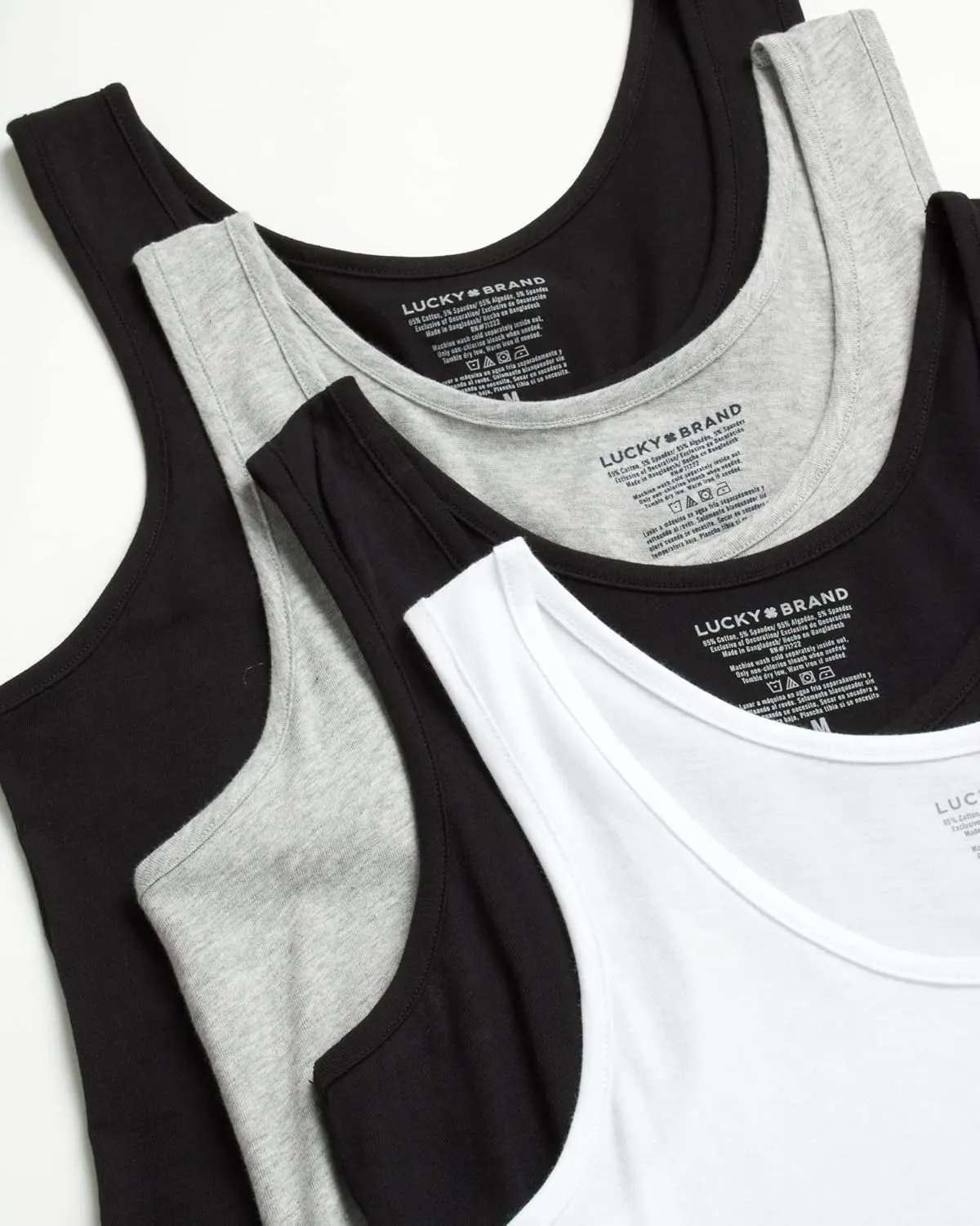 Lucky Brand Women's Tank Top - 4 Pack Stretch Cotton Scoop Neck Sleeveless T-Shirt, Camiseta sin Mangas para Mujer