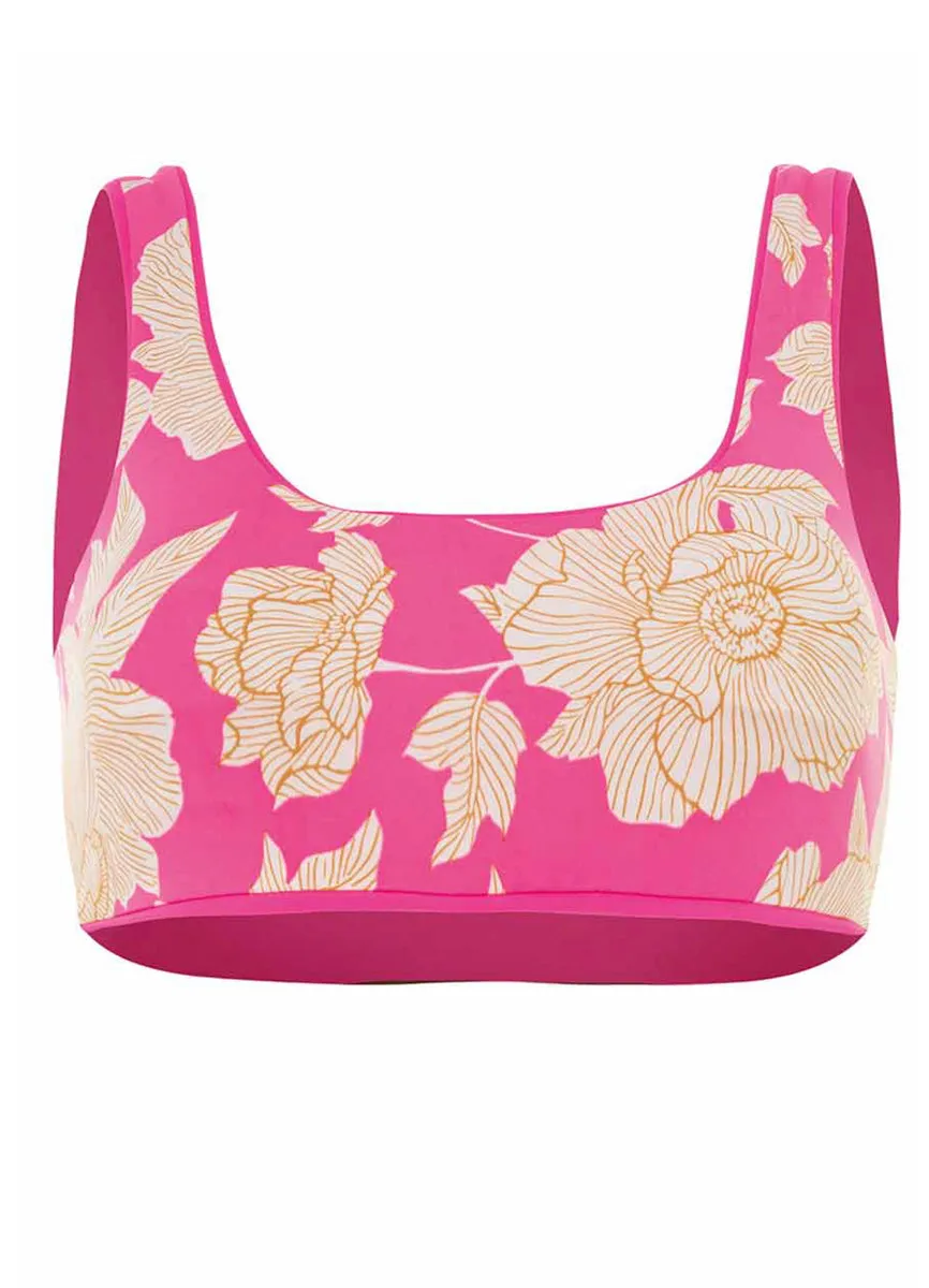 Maaji Radiant Pink Issey Sporty Bralette Bikini Top