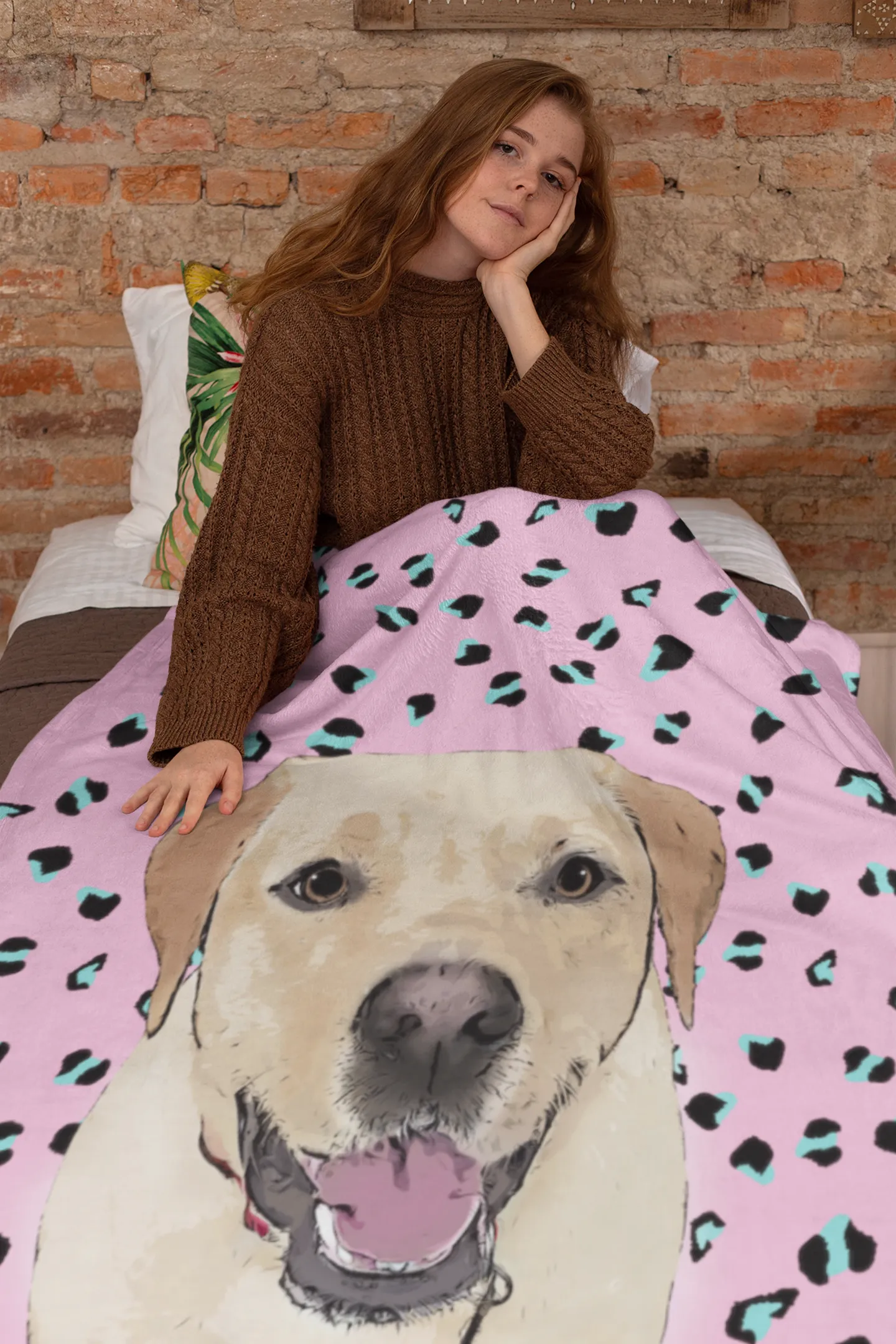 Manta con Retrato de tu Mascota