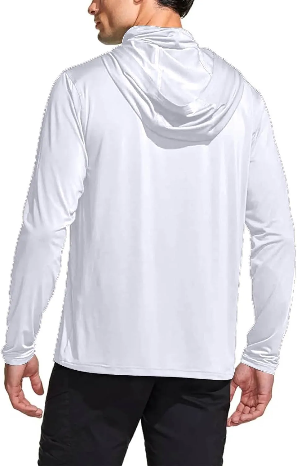 Men's UPF 50  Sun Protection Shirt with Mask Lightweight Long Sleeve Hooded Cooling Hiking Fishing Performance Shirts