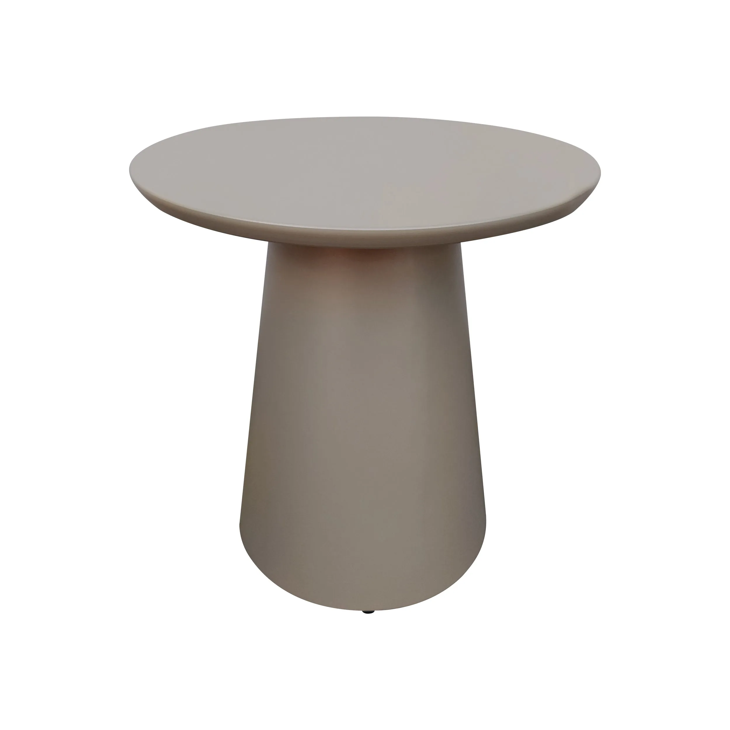 Mesa Bistro NOGA Dia.50 cms para Exterior e Interior de Aluminio Color Champagne -NG1