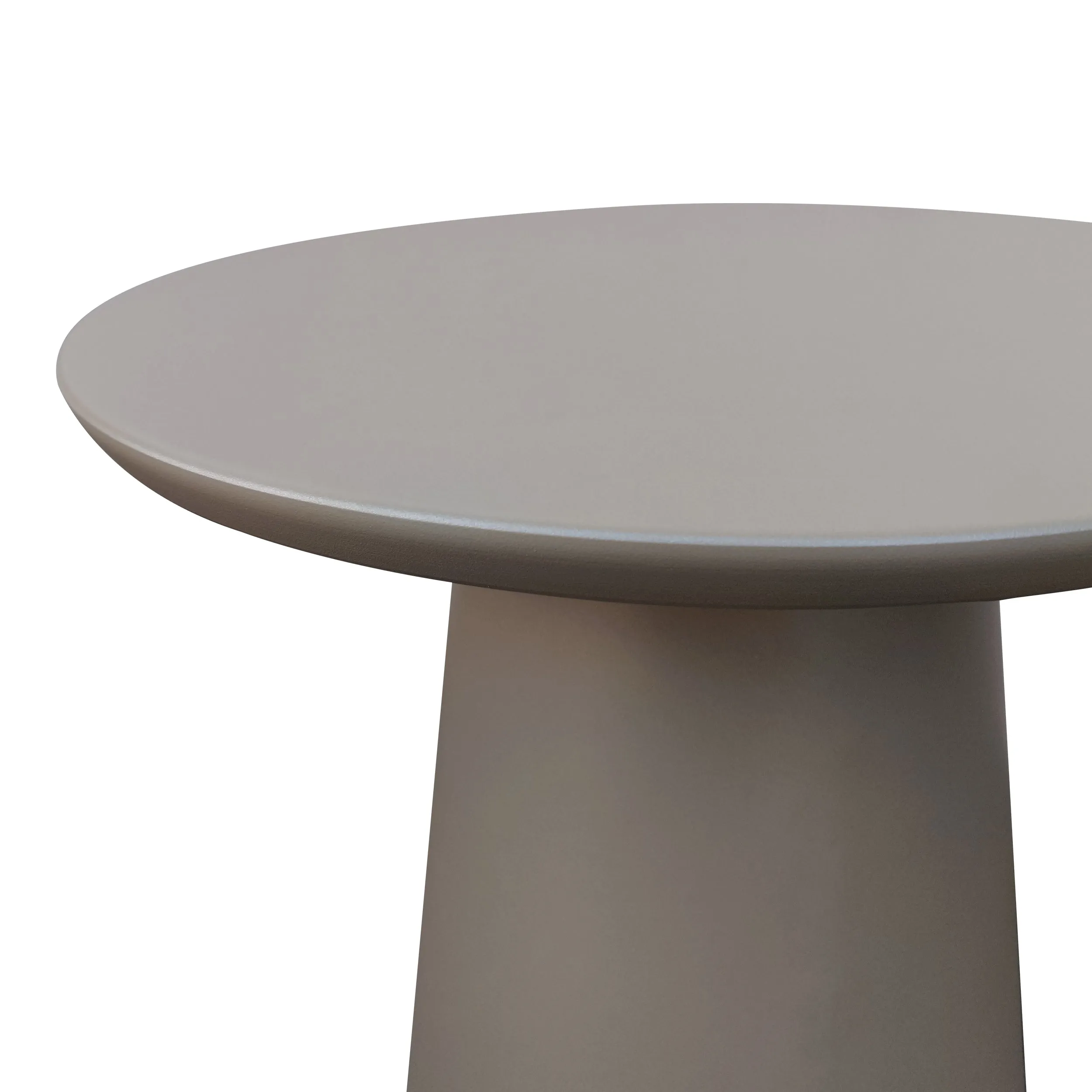 Mesa Bistro NOGA Dia.50 cms para Exterior e Interior de Aluminio Color Champagne -NG1