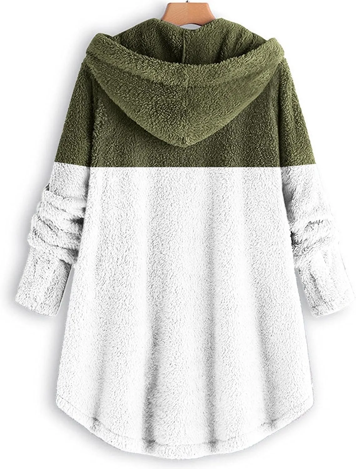 QWENTMTNTY Plus Size Winter Jackets for Women 2023 Office Work Outerwear with Pocket Comfy Plush Winter Sherpa Lined Jacket
