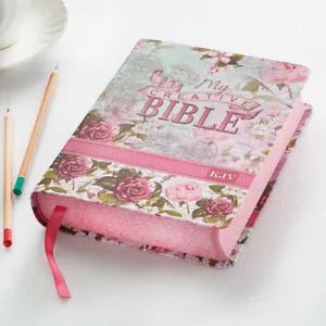 SILKY FLORAL MY CREATIVE BIBLE FOR GIRLS JOURNALING BIBLE  HARD COVER  KJV