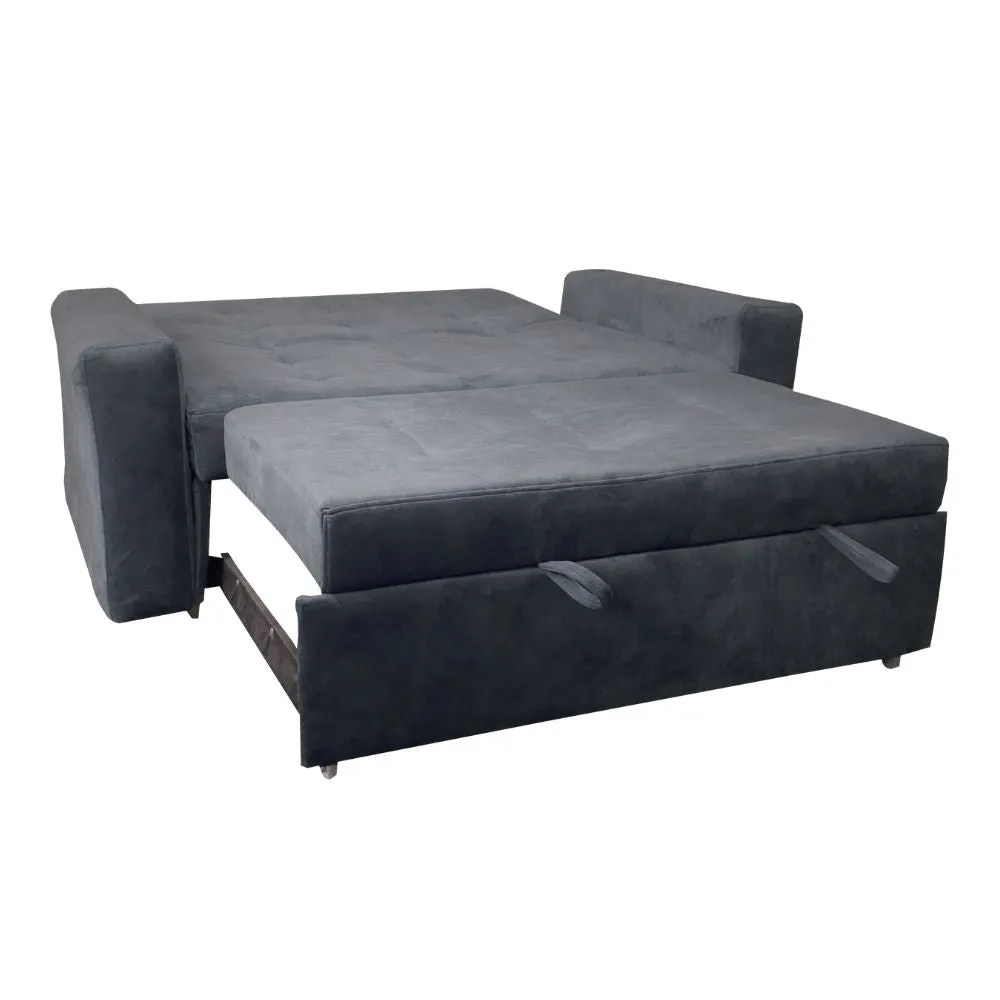 Sofa Cama Funcional 3 Posiciones Montecarlo Tela Antifluido Gris