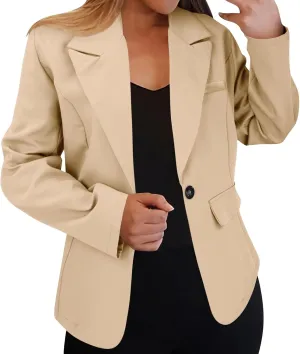Suit Jackets for Women Business Casual Open Front Blazers Office Work Lightweight Coats Summer Fall Cardigan Suits
