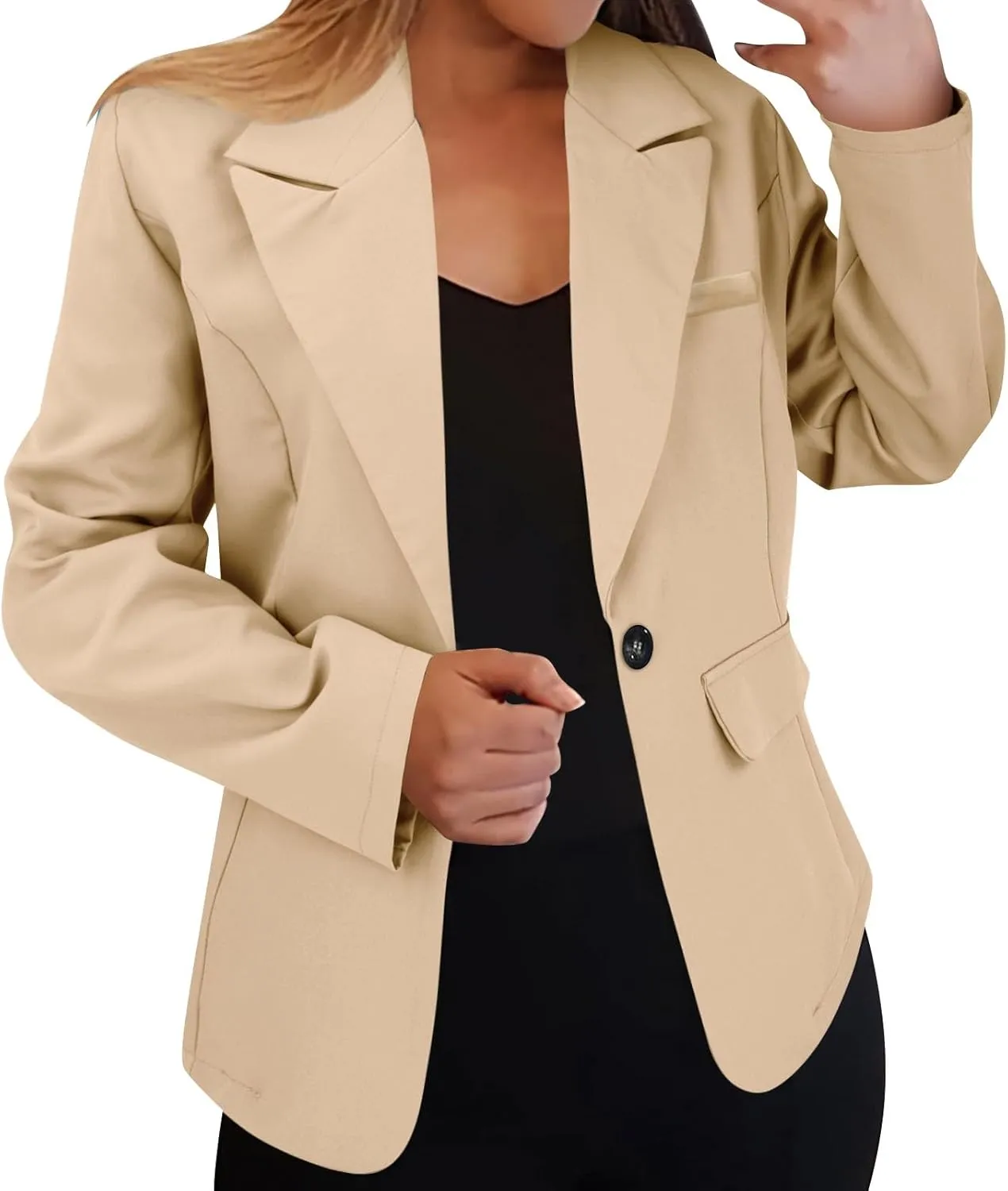 Suit Jackets for Women Business Casual Open Front Blazers Office Work Lightweight Coats Summer Fall Cardigan Suits