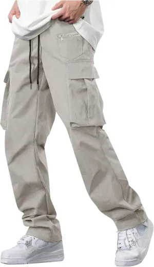 Tactical Cargo Pants for Men Tactical Pockets Gym Stretch Baggy Big and Tall Joggers Trousers