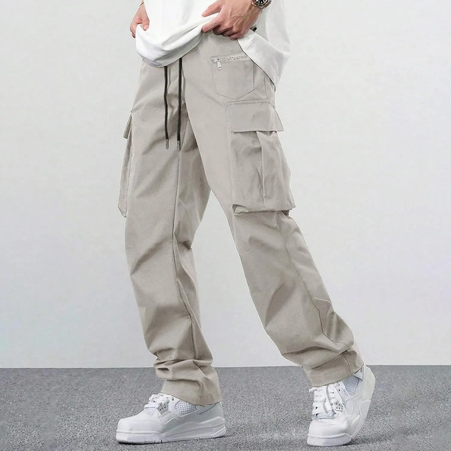 Tactical Cargo Pants for Men Tactical Pockets Gym Stretch Baggy Big and Tall Joggers Trousers