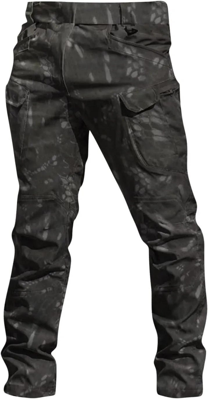Tactical Pants for Men Stretch Ripstop Waterproof Utility Cargo Hiking Pants Relaxed Fit Work Pant Hunting with Pockets
