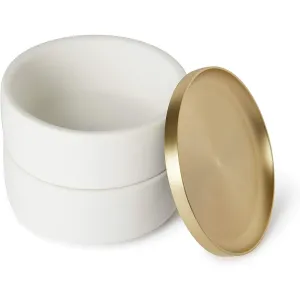 TESORA BOX WHITE /BRASS