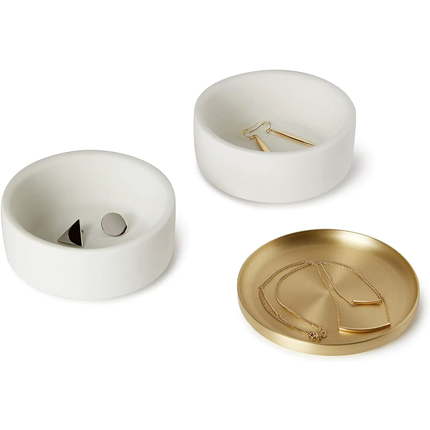 TESORA BOX WHITE /BRASS