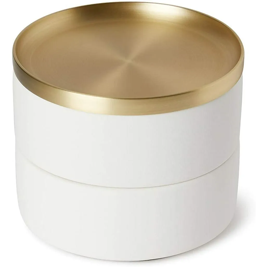 TESORA BOX WHITE /BRASS
