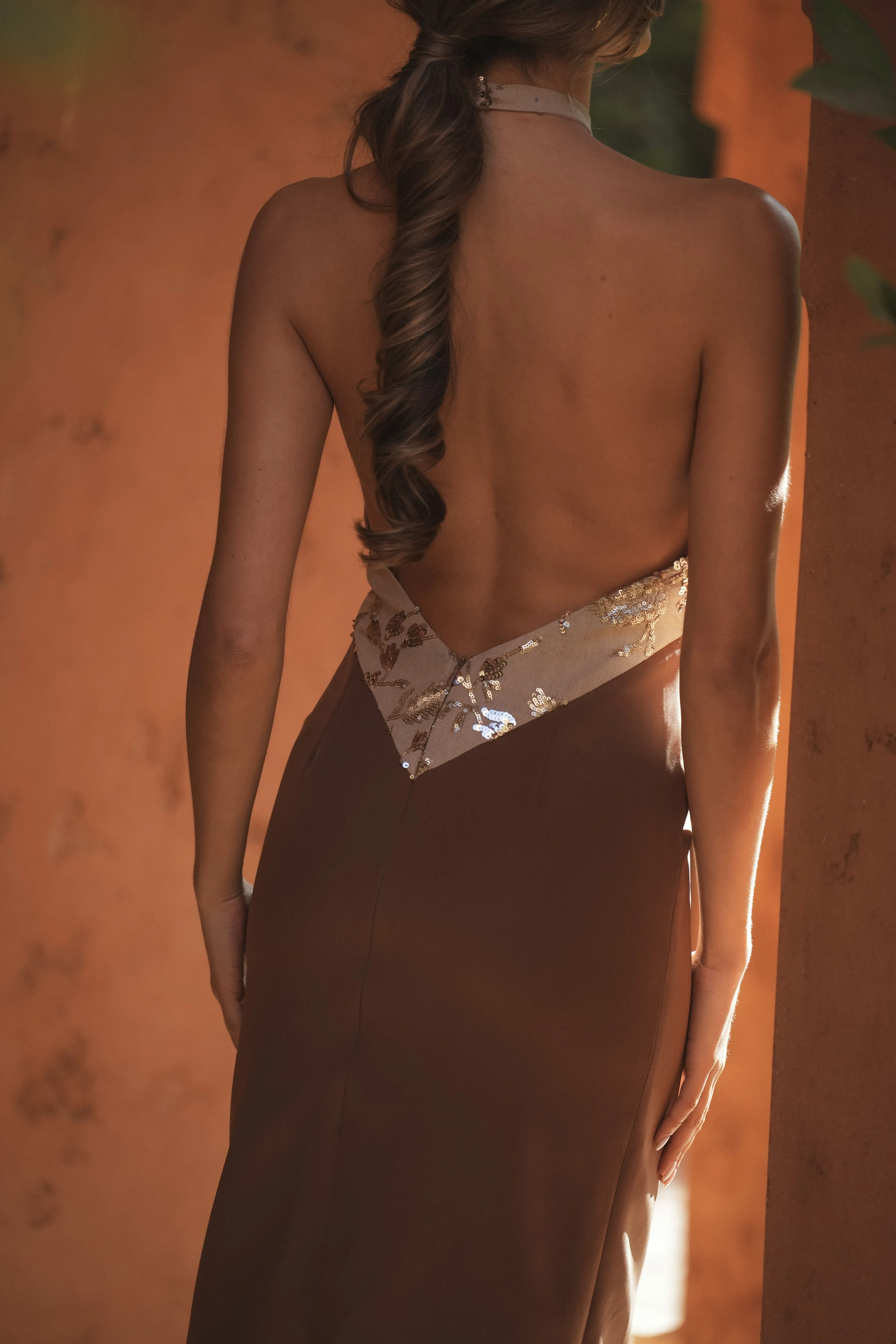 VESTIDO CLARA MARRÓN