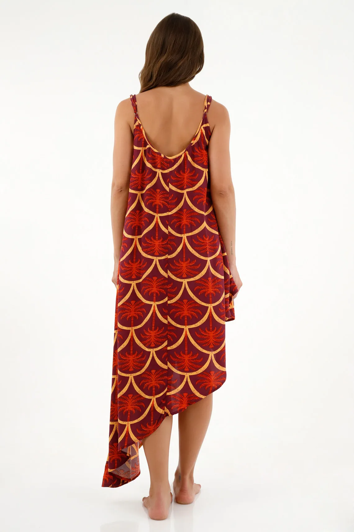 Vestido con corte diagonal para mujer