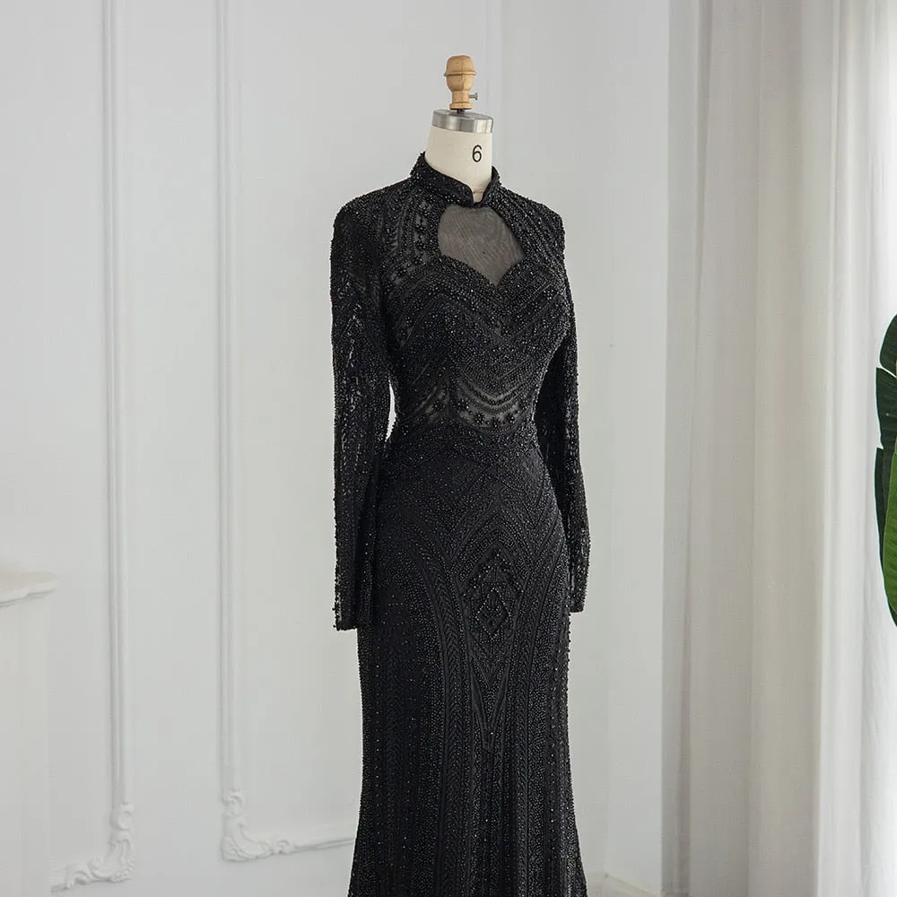 Vestido de Festa de Luxo Deslumbrante com Cristais e Pedrarias - Modelo Especial