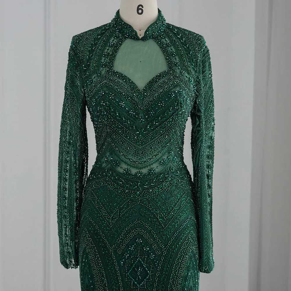 Vestido de Festa de Luxo Deslumbrante com Cristais e Pedrarias - Modelo Especial