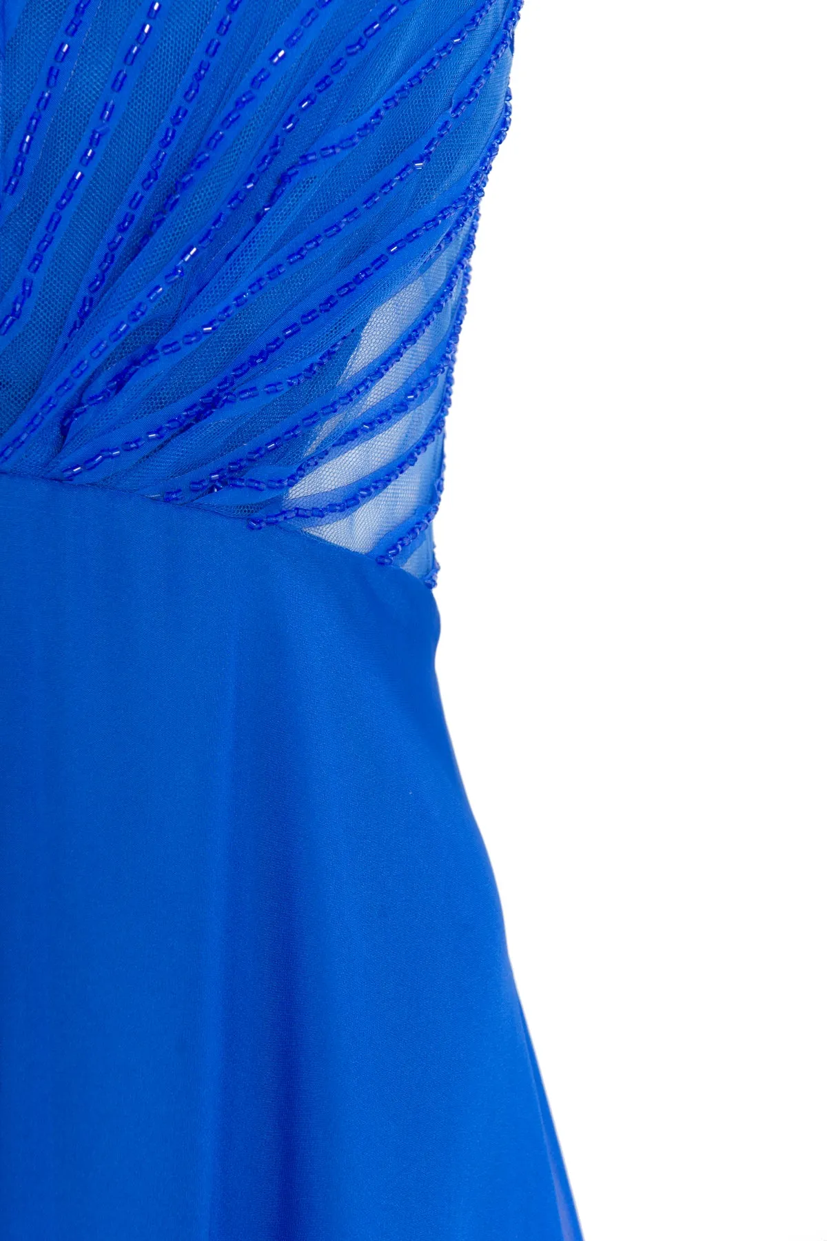 Vestido Longo Bordado Decote Em V