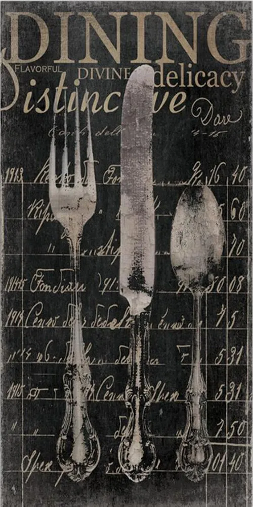 Vintage Cutlery Canvas Art: Knives and Forks Posters and Prints