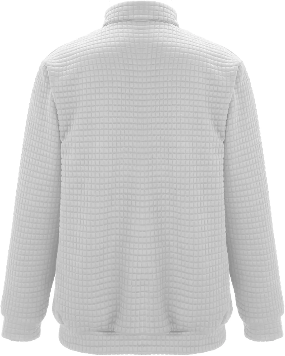 Vintage Quarter Zip Sweatshirt for Men Casual Long Sleeve Waffle Pullover Sweatshirts Mock Neck Sweaters Hoodies
